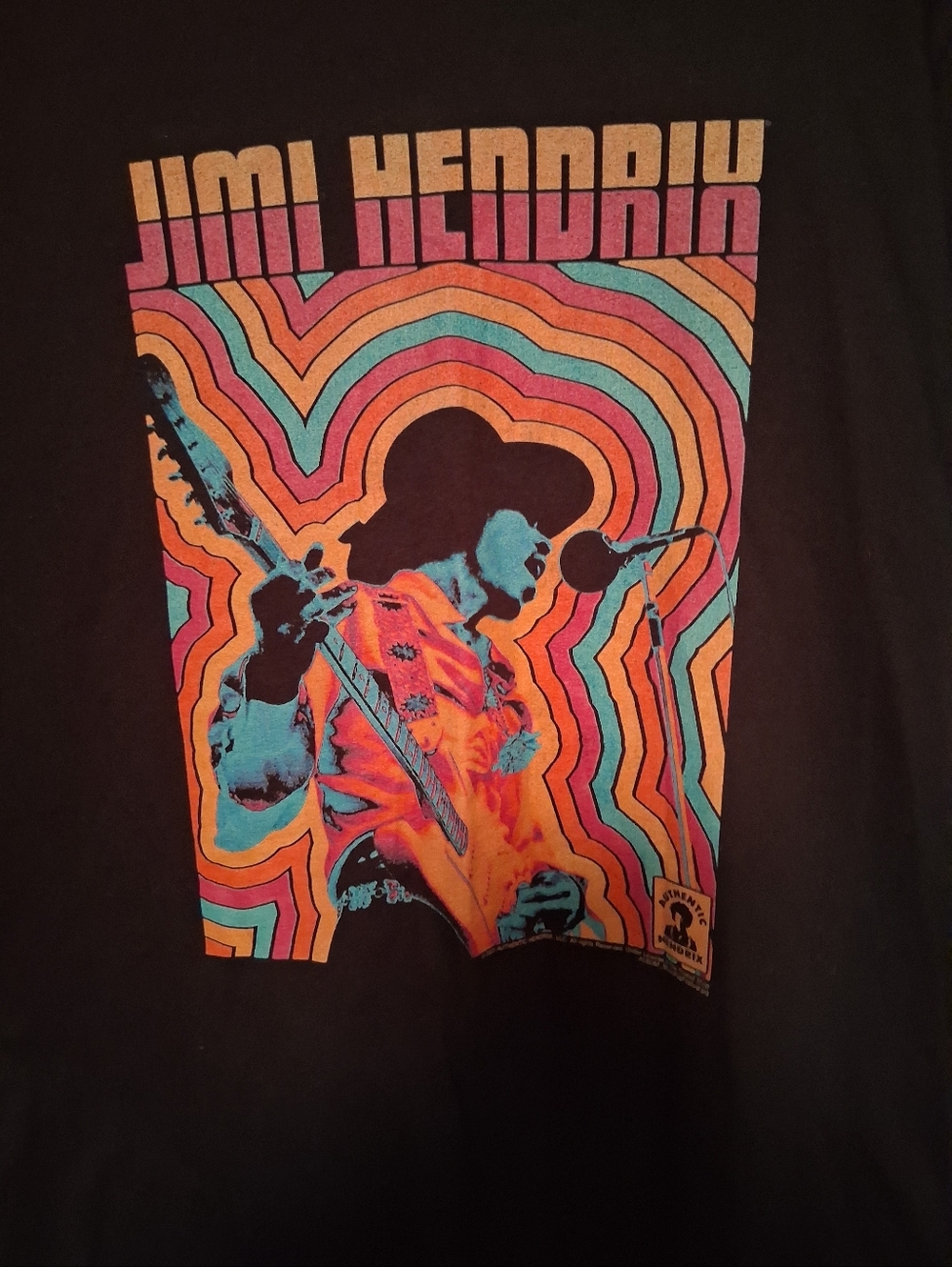 Port and Company Black Jimi Hendrix Psychedelic Graphic Tee